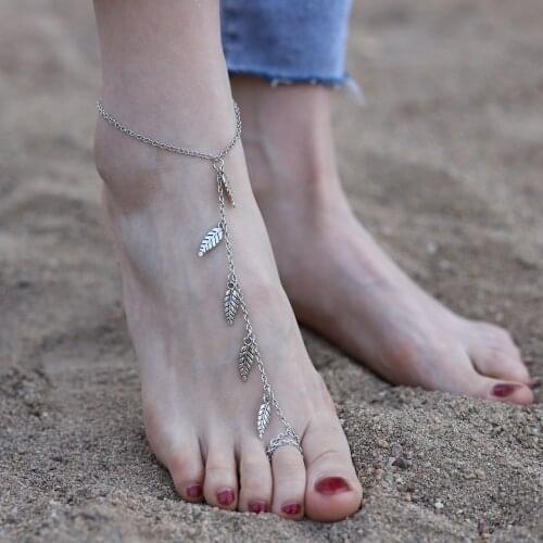 Fashion Ankle Bracelets Anklets for Women Beach Accessories Ankle Bracelet Stainless Steel Leg Bracelet Sandals Foot Jewelry