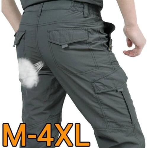 Quick Dry Hiking Pants Men Summer Spring Outdoor Mountain Climbing Trousers Army Trekking Sport Waterproof Military Cargo Pants