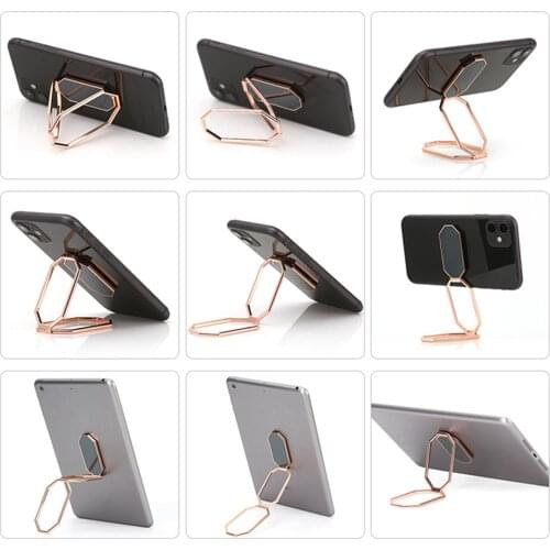 Magnetic Phone Ring Holder Rotation Foldable Metal Stand For Mobile Phone Car Mount Phone Back Sticker Pad Unniversal Bracket