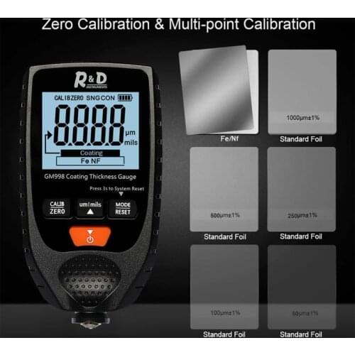 Mini Digital Thickness Gauge with LCD Display Paint Thickness Gauge Tester Tool Instruments for Car