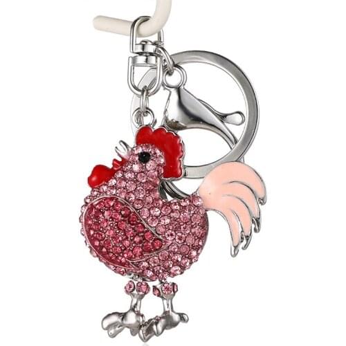 GYWYN2020 the latest key chain car keyring ladys bag ladys little gift lovely rooster pendant