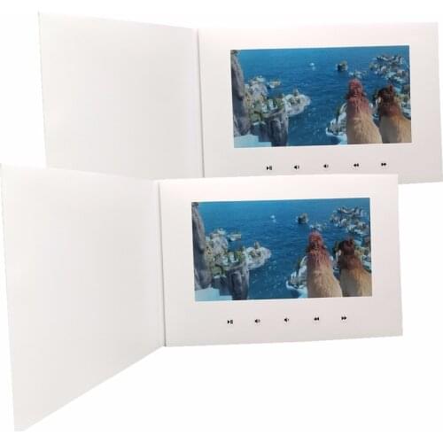 Customization Smart 10" LCD USB Smart Flip 1080P Color Screen LCD Video Photo Xmas Greeting Card Media Player