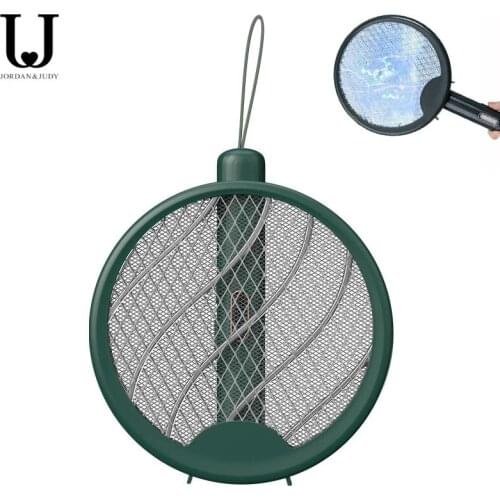 Jordan&Judy Electric Mosquito Swatter Rotatable Foldable Mosquito Killing Lamp Five-Layer Protective Net USB Charging Dispeller