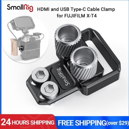 SmallRig HDMI and USB Type-C Cable Clamp for FUJIFILM X-T4 Cages Cable Clamp For SmallRig X-T4 Cage 2808/2810- 2809
