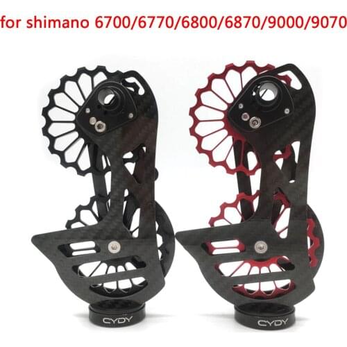 Bicycle carbon fiber ceramic rear derailleur 17T pulley Guide Wheel for Shimano 6700 6770 6800 6870 9000 9070 bike accessories