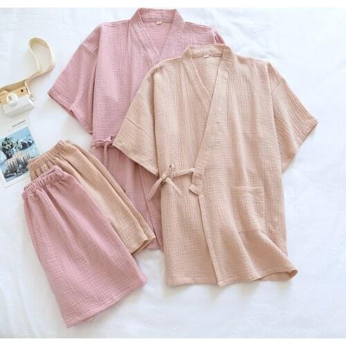 Women‘s cotton linen Pajamas Set Sleepwear Pijama Couple Pajamas Suit Female Sleep Two Piece Set Men Loungewear Plus Size M-6XL