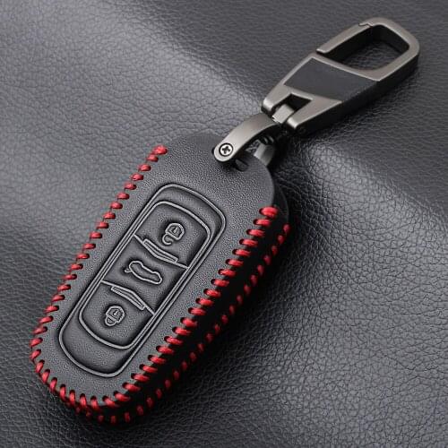 Leather car key fob cover case shell holder set for Geely emgrand EC7 EC718 EC715 Global Hawk GX7 remote accessories