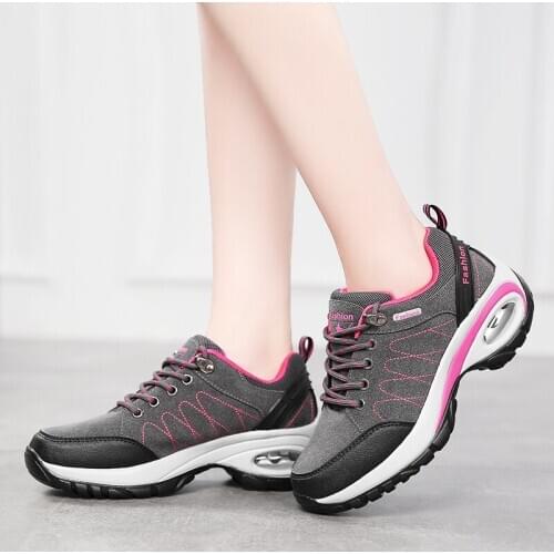 Sneakers Women Outdoor Casual shoes Leather suede Brand outdoor non-slip air damping fashion woman shoes tenis feminino EU 35-40