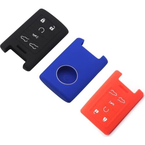Kutery 6 Buttons Silicone Colorful Remote Car Key Cover Case For Cadillac Escalade ATS SRX XTS XT5 XT4 Protection Replacement