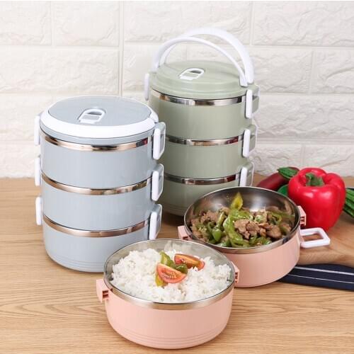 For Kids Picnic Office Workers School Stainless Steel Japanese Lunch Box Thermal For Food Portable LunchBox Kitchen Tools Cocina