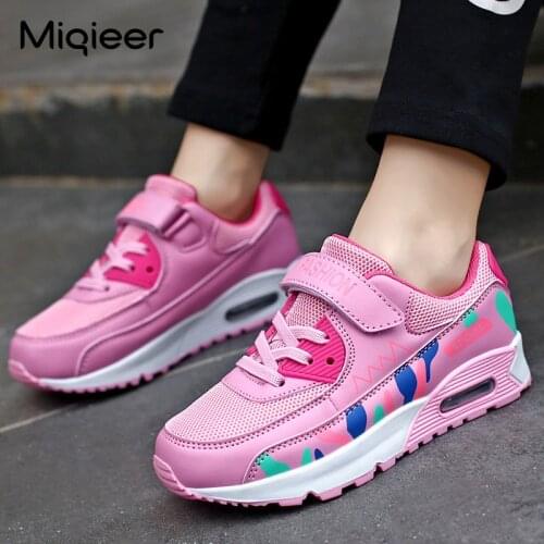 Summer Girls Sneakers Air Cushion Mesh Breathable Children Running Sports Shoes Kids Student Walking Chaussure Pour Filles
