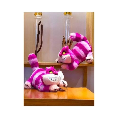 Original Disney Alice in Wonderland Cheshire Cat Large Soft Stuffed Animal Doll Christmas Gift Classic Plush Toys
