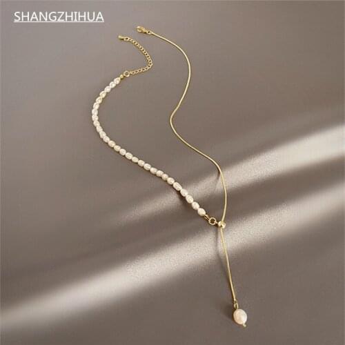 Natural Pearl Necklace For Womens Summer Light Luxury Design Sense Of 2021 New Clavicle Chain Advanced Sense Of Accessories
