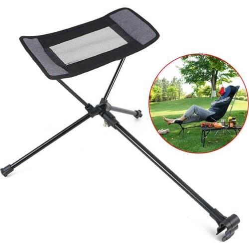 Portable Durable Folding Chair Footrest Aluminum Alloy Outdoor Beach Fishing Barbecue Bracket Camping Chair Foot Recliner
