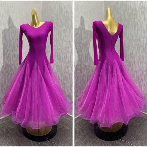 Casual ballroom dance dress practice dancewear for classes practice flared practice wear ballroom dance practice dress no stones