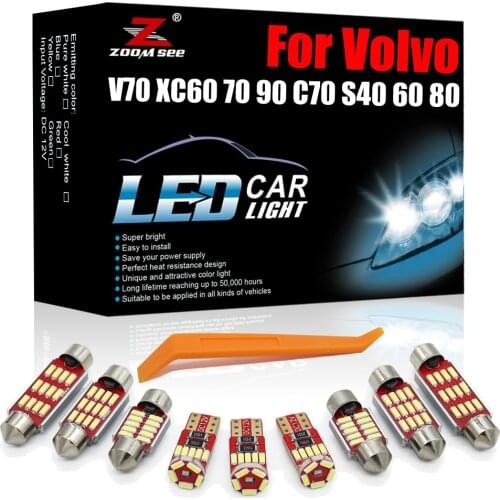 Luxury White Canbus LED Interior Kit For Volvo C30 C70 S40 S60 S70 S80 S90 V50 V60 V70 V90 XC60 70 90 Car Lamp Light Accessories