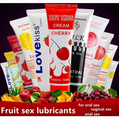 50/100ml Intimate Lickable Fruit Water Soluble Lubricant Oral Sex Lubricants Body Massage Gel Safe Adult Sex Product For Couples