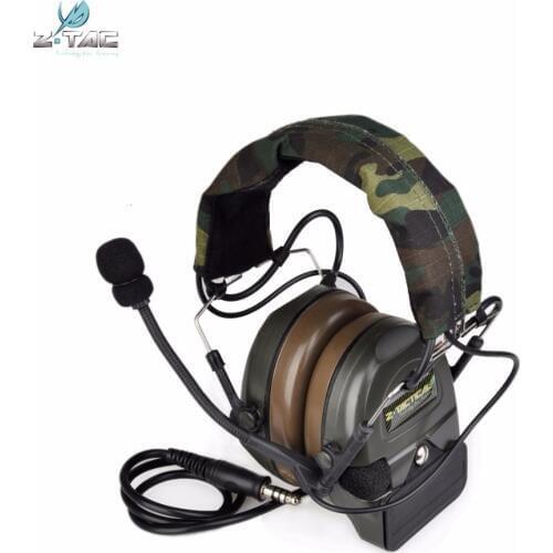 Z-tac Comtac-I/C1 pickup noise reduction tactical headset Airborne COMTAC Z054 ZCOMTAC ICH Tactical Helmet and military Headset