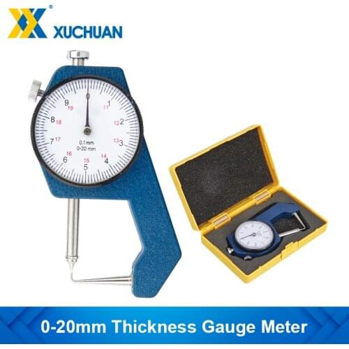 Dial Thickness Gauge 0-20mm Thickness Meter Tester for Leather Paper Width Measuring Instrument Tools