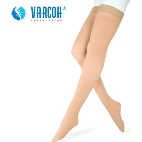Comfort 20-30 mmHg Relief Medical Opaque Compression Varicose Veins Stockings Support DVT Anti-fatigue Flight Travel Closed Toe