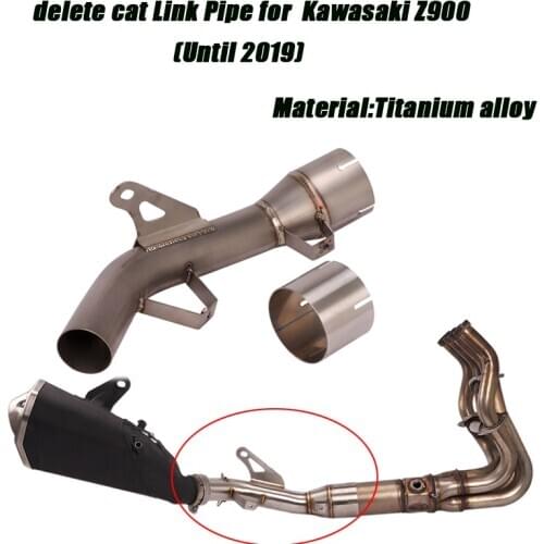 Replace Delete Catalyst Link Tube Connet Motorcycle Original Exhaust Muffler Pipe Set Titanium alloy Slip On for Kawasaki Z900