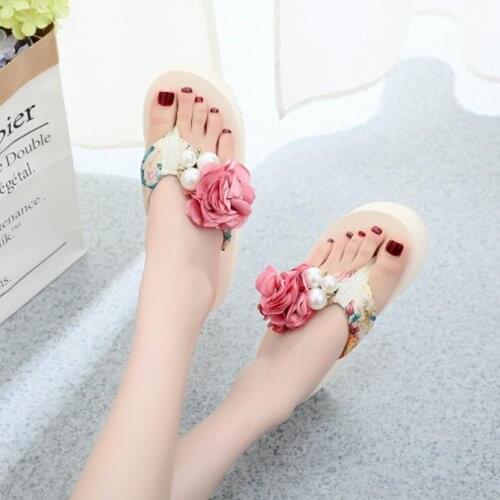 Koovan Womens Slippers 2019 Summer New Ladies Sandals Slippers Beach Holiday Flip-flops Non-slip Beach Shoes Wholesale