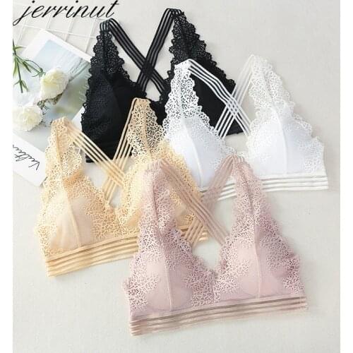 Jerrinut Female Bralette Push Up Bras For Women Underwear Lingerie BH Sexy Lace Brassiere Intimates Wire Free Bra