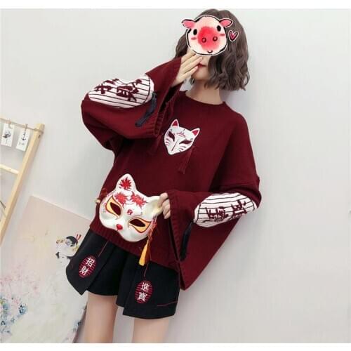 2020 Winter High Street Women Pullover Embroidered Sweater Trend Round neck Knit Short Slim Sexy Outwear Christmas Clothes
