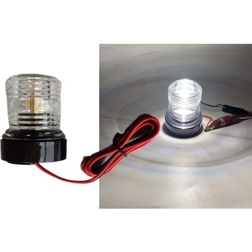 1pc 13 SMD 5050 LED Marine Boat Yacht Navigation Anchor Light All Round 360 Degree Vessel Light Pure White 6000K Waterproof 12V
