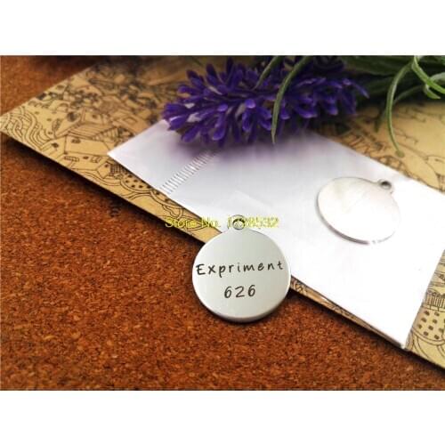 10pcs-stainless steel Charms "expriment 626" DIY Charms Pendants for necklace/bracelet/keychain DIY jewelry