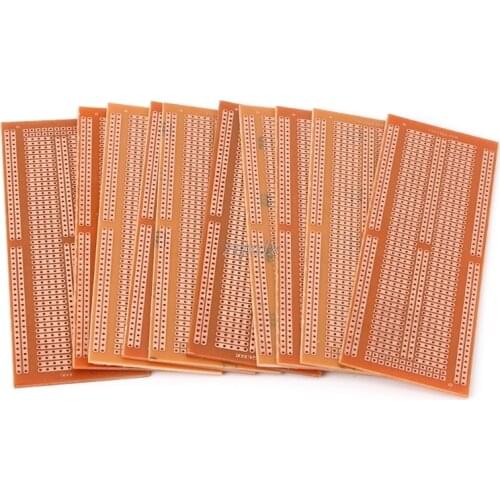10x DIY Prototype Paper PCB Experiment Board Bakelite Circuit Board 4.8x13.3cm Whosale&Dropship