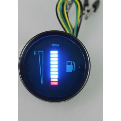 2\" 52mm Universal Car Motorcycle Fuel Level Meter Gauge 8 LED Light Display 12V U90C