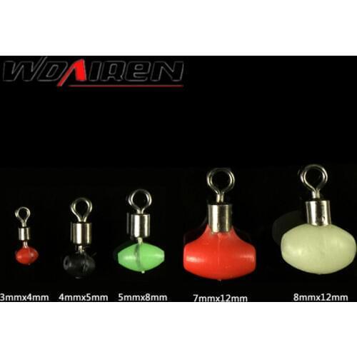 20pcs/lot Luminous Fishing Swivels Rolling Swivels Sea Fishing Accessories Tackle Connector Rolling Swivels 3-way Swivels WD-069
