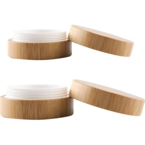 30ML/50ML Bamboo Wooden Cosmetic Jar Empty Facial Cream Container High-grade DIY Bamboo Face Cream Refillable Box Storage