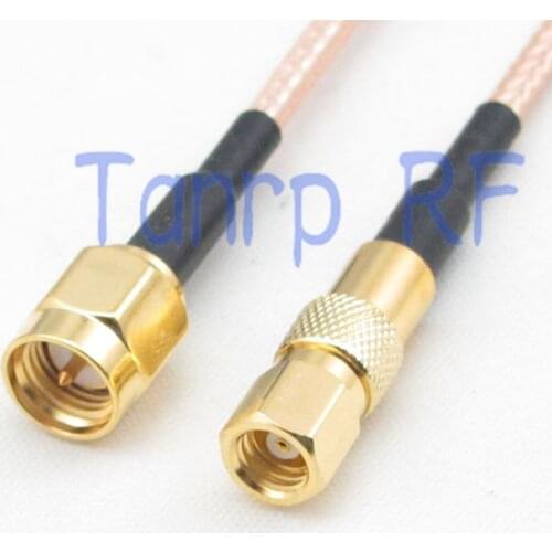 6in SMC male plug to SMA male plug RF adapter connector 15CM Pigtail coaxial jumper extension cord cable RG316