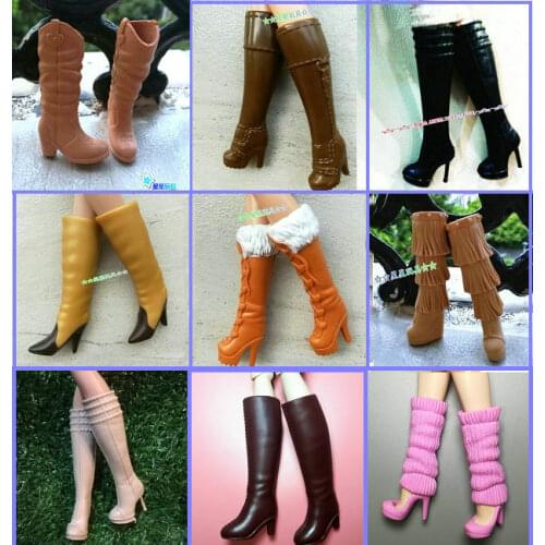 Hot sale rare shoes for 6 points doll accessories shoes high-boot hairy edge slope heel boots snow boots for 30cm doll