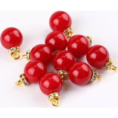 20pcs Handmade diy hair accessories material pearl crown pendant accessories pendant hairpin loose beads jewelry accessories