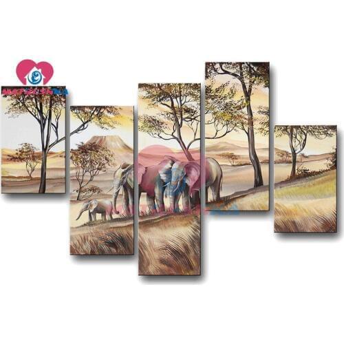 5D diamond mosaic Diamond embroidery landscape painting triptych Modular pictures Rhinestones Set for embroidery stitch for home