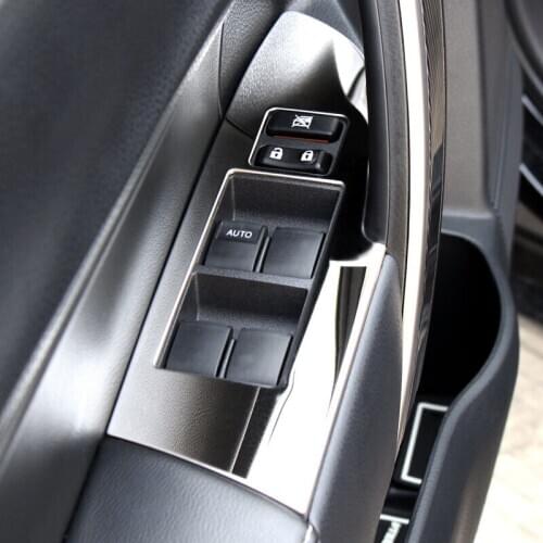 Stainless steel for Toyota corolla 2014 2015 2016 2017 car accessories Door Window Lift Regulator Control Button Cover Trim