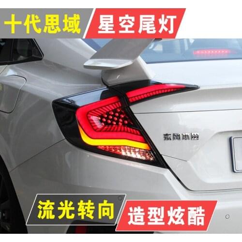 Car cars Tail lights For Honda Civic sedan parts 10th 2017 LED Car Tail lights Taillight Rear Lamp