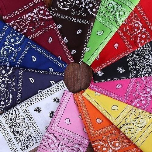 Bandana 2020 Hip Hop Girls Hair Accessories Square Scarf 100% Cotton Bandanas Fashion Women Protective Scarf Band Head Scarves