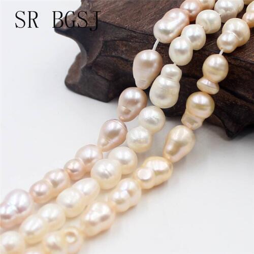 Free Shipping 7x10mm White Pink Purple Freshwater Pearl Jewelry Findings Peanut Pearl Beads Strand 14"
