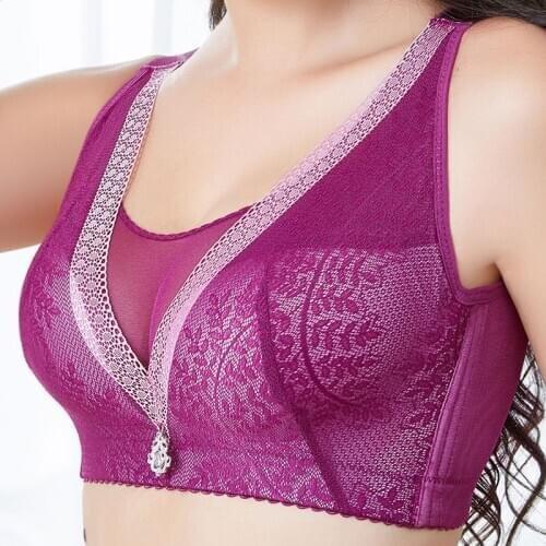 Push Up Bra C D E Full Cup Plus Size Women Underwear Underwire Brassiere Black Pink Blue Lace 34 38 42 46 50 Bralette Bh