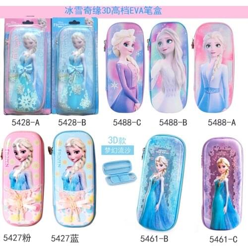 Disney Frozen pencil case cartoon creative stationery box cute pencil case handbag storage bag office school supplies gift
