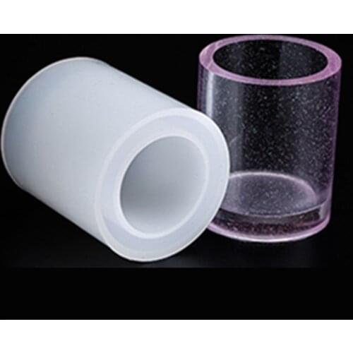 Clay Silicone Mold Cylinder Flower Pot DIY Handmade UV Epoxy Resin Mold for Table Storage Box Pen Holder Boxes Making square