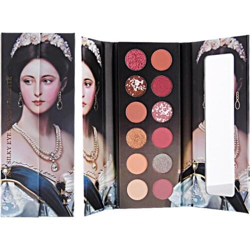Hot Sale 12 Color Eyeshadow Palette Oil Painting Eyeshadow Party Matte Pearlescent Earth Color Multi Color Eye Makeup Set