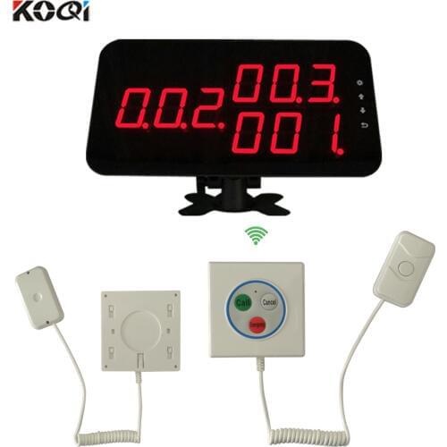 Hot Sell Patient Call Bell System Multi-key Button Show 3-digit Number Display With 433.92Mhz Hotspital