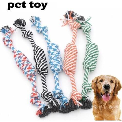 1 PC Pets Dogs Pet Supplies Pet Dog Puppy Cotton Chew Knot Toy Tooth Cleaning Durable Braided Bone Rope 15CM Funny Tool