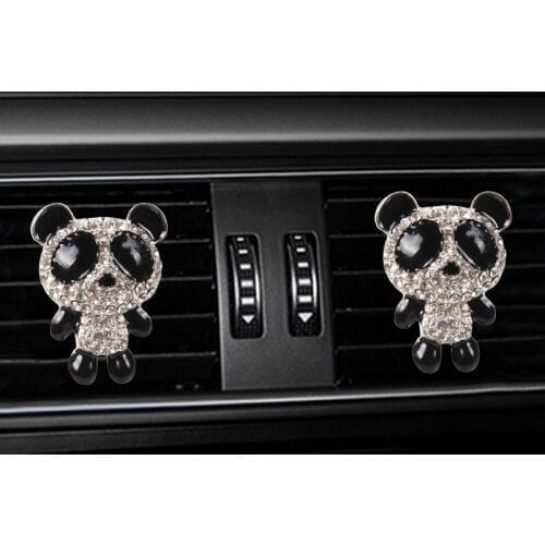 Inlay Water drill Panda car Air conditioning outlet perfume car perfume car interior accessories car fragrance