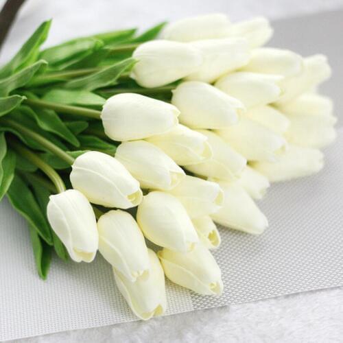 Home Decor Pu Stunning Holland Mini Tulip Flower Real Touch Wedding Party Artificial Flowers for Hotel Event LX8790